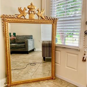 Friedman Brothers French Empire Neoclassic Griffin vs. Griffin Gilt Mirror